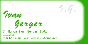 ivan gerger business card